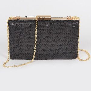 Black Sequin Clutch